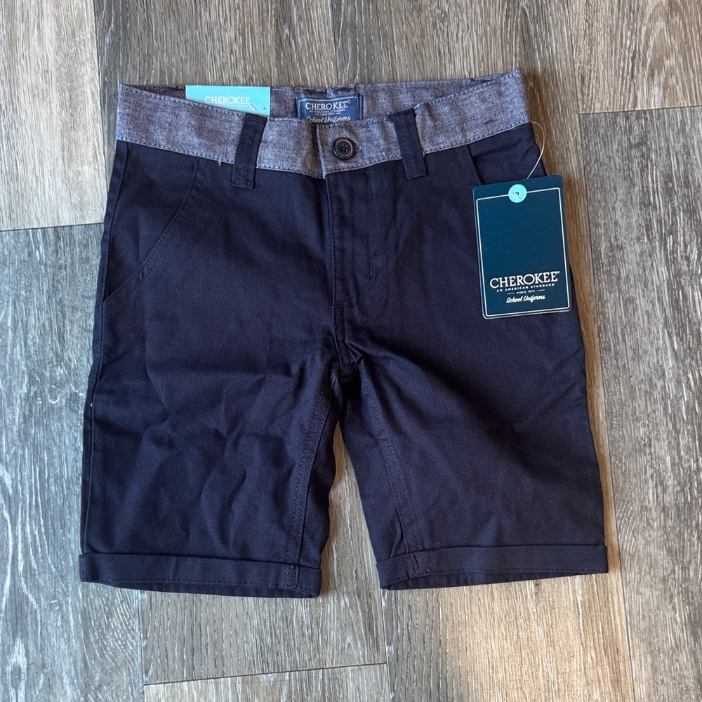 Cherokee Navy Flat Front Shorts